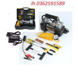 BƠM LỐP , BƠM HƠI 2 XI LANH RẤT MẠNH ,DÙNG ĐIỆN 12V VÀ 220V TIỆN LỢI - KJGJ12V
