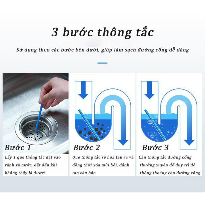 Que thông tắc cống sani sticks đa năng thông minh cho vệ sinh đường ống bồn rửa bát chén tay mặt nghẹt [RẺ VÃI CHƯỞNG] ...