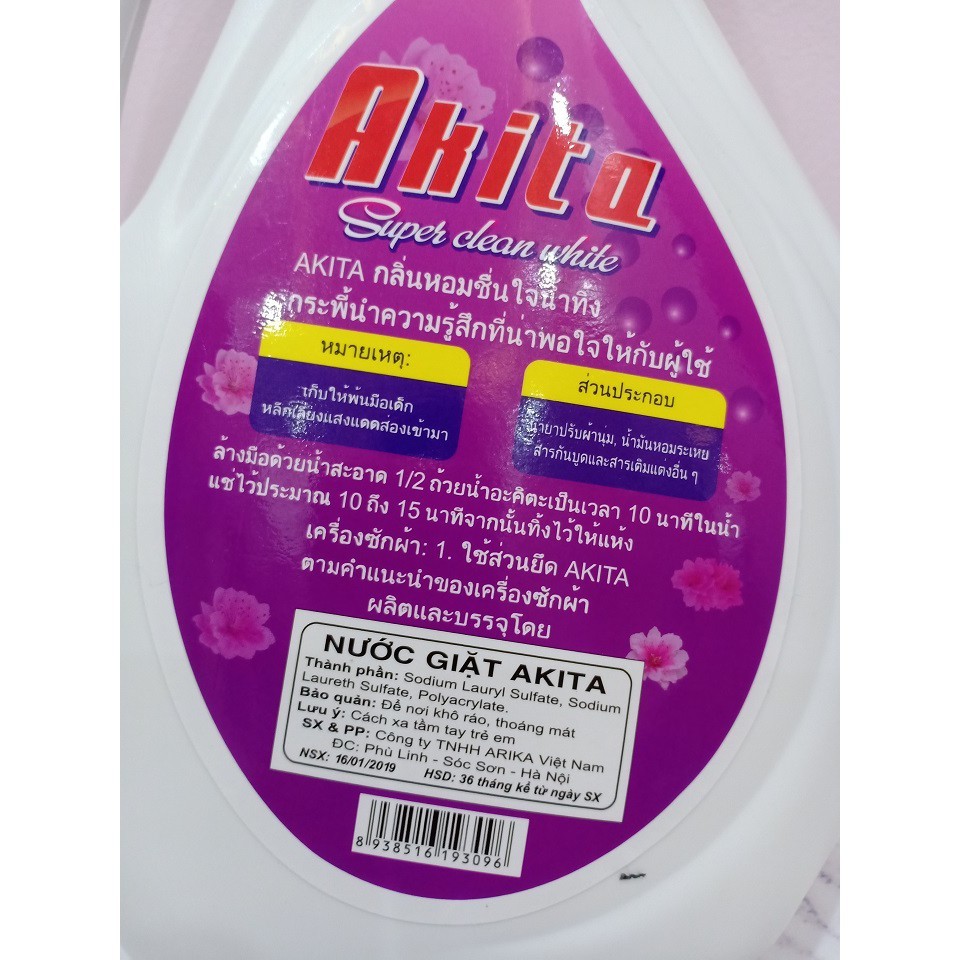 Hình ảnh Nước giặt Akita Thái Lan 2200ML