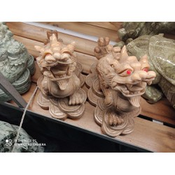 Cặp Tỳ hưu phong thủy bằng đá Canxit tự nhiên hút năng lượng, tiền tài, lộc vượng – 111