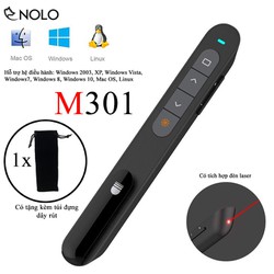 Bộ Bút Trình Chiếu Thuyết Trình Model M301 Có Tia Laser Màu Đỏ Tương Thích Hỗ Trợ Tốt Windows 10 – buttrinhchieum301
