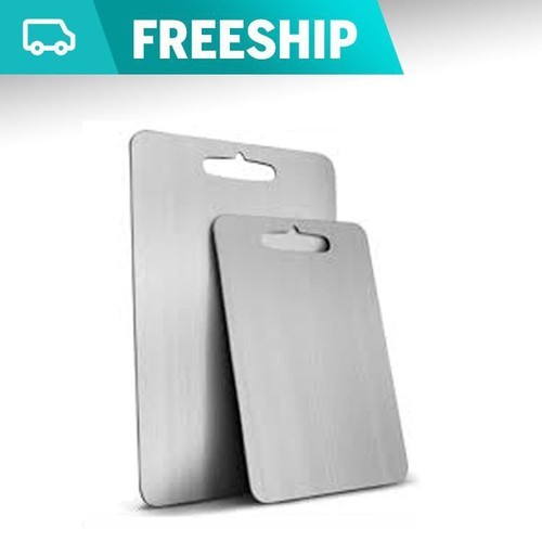 Thớt Inox Sus 304 - Nam Châm Không Hút Dính - Kháng Khuẩn - Khử Mùi - Chống Nấm Mốc - Thớt Inox - 5667