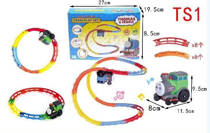 Đường ray xe lửa lượn siêu tốc uốn lượn, có nhạc đèn