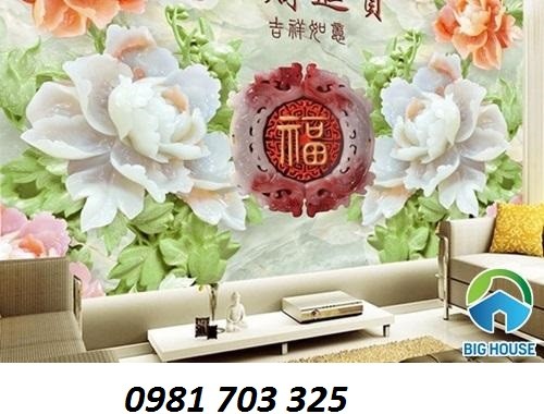 Hình ảnh Tranh gạch ốp tường- tranh hoa mẫu đơn