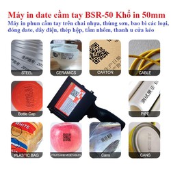 >> SO SÁNH GIÁ MÁY IN DATE CẦM TAY HÀ NỘI | Shopee Lazada Sendo Tiki 30 Máy in date cầm tay BSR-50 Khổ in 50mm Máy in phun cầm tay trên chai nhựa, thùng sơn, bao bì các loại, đóng date