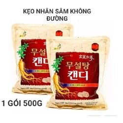 (CÒN 45K NHẬP SDNGF7 ) KẸO NHÂN SÂM KHÔNG ĐƯỜNG HÀN QUỐC GÓI 500G (DATE MỚI ) – NSHQ500