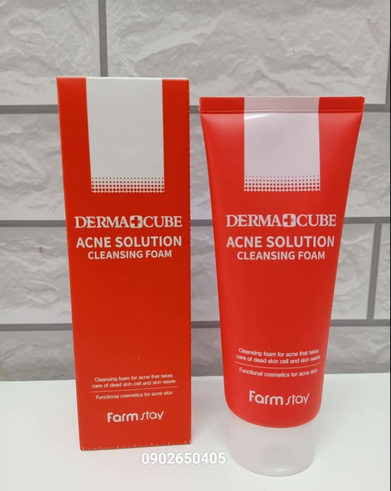 derma cube acne solution cleansing foam