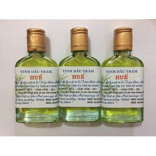 COMBO 3 CHAI TINH DẦU TRÀM HUẾ NGUYÊN CHẤT CHÍNH GỐC HUẾ LỌ 100ML