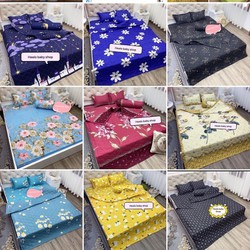 (M6x2M – Xả giá gốc) Sét 5 món Chăn hè thu Cotton kèm ga chun, 2 vỏ gối nằm, 1 vỏ gối ôm – SCGGm6