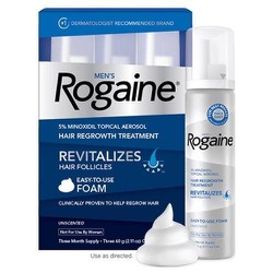Mọc tóc nam Men's Rogaine Hair Regrowth Treatment Foam, Unscented 3 tháng