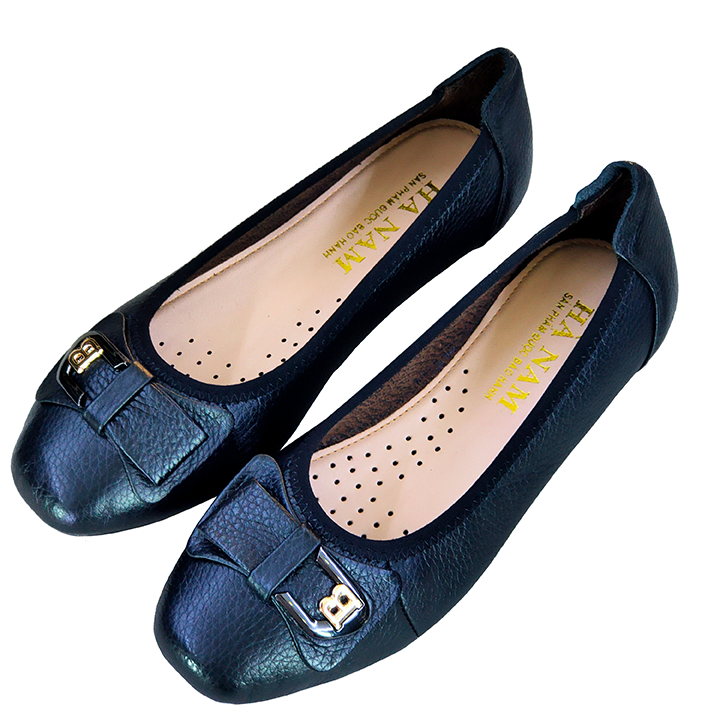 Giày Nữ Búp Bê,HÀ NAM Da Bò Thật Cao Cấp BBN2028 1