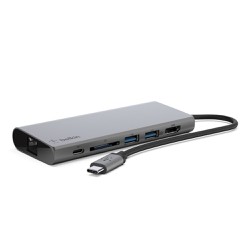 Hub USB Type-C Chia Đa Cổng USB-A/ USB-C/HDMI 4K/LAN/SD card Belkin F4U092btSGY