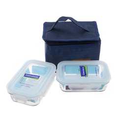 >> BÁO GIÁ BỘ 2 HỘP HCN CHIA NGĂN (670ML, 400ML) VÀ TÚI GIỮ NHIỆT GLASSLOCK LUNCH SET 02-2 | Shopee Lazada Sendo Tiki mới nhất 168 Bộ 2 hộp thủy tinh đựng thực phẩm 400ml Glasslock- kèm túi giữ nhiệt