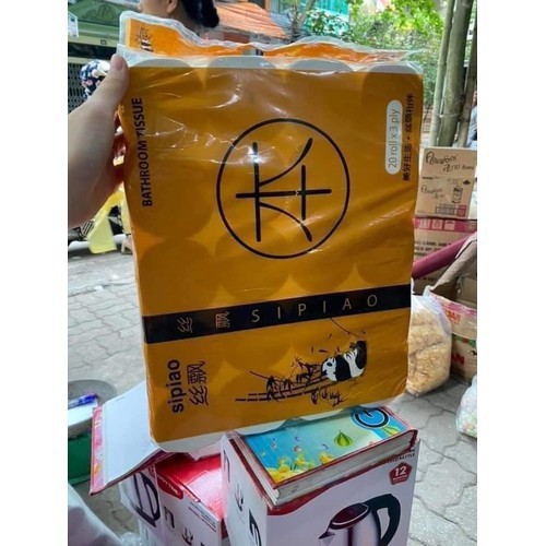 giấy vệ sinh gấu trúc combo 20 cuộn mẫu mới