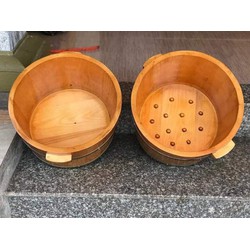 chậu ngâm chân gỗ thông