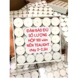 SIÊU RẺ Nến tealight hộp 100 viên cháy 2-2,5H