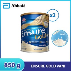 Combo 2 lon Sữa Bột Abbott Ensure Gold 850g Hương Vani