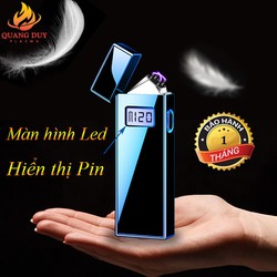 Bật lửa điện tử tạo tia điện Plasma nhỏ gọn mỏng nhẹ có màn hình Led hiển thị lượng pin cùng số lần sử dụng mới lạ (Bảo Hành 1 Tháng) Bật lửa điện tử tạo tia điện Plasma nhỏ gọn mỏng nhẹ có màn hình Led hiển thị lượng pin cùng số lần sử dụng mới lạ (Bảo Hành 1 Tháng)