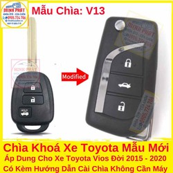 Chìa Khoá Gập Xe Toyota Vios 2015 Đến 2020 Chìa Khoá Gập Xe Toyota Vios 2015 Đến 2020