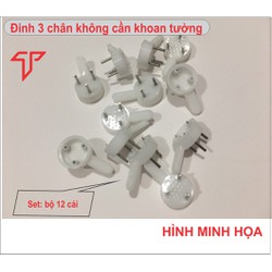 Đinh nhựa 3 chân - đinh 3 chân set 12 cái