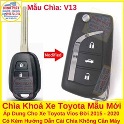 Chìa Khoá Gập Xe Toyota Vios 2015 – 2020 Chìa Khoá Gập Xe Toyota Vios 2015 – 2020
