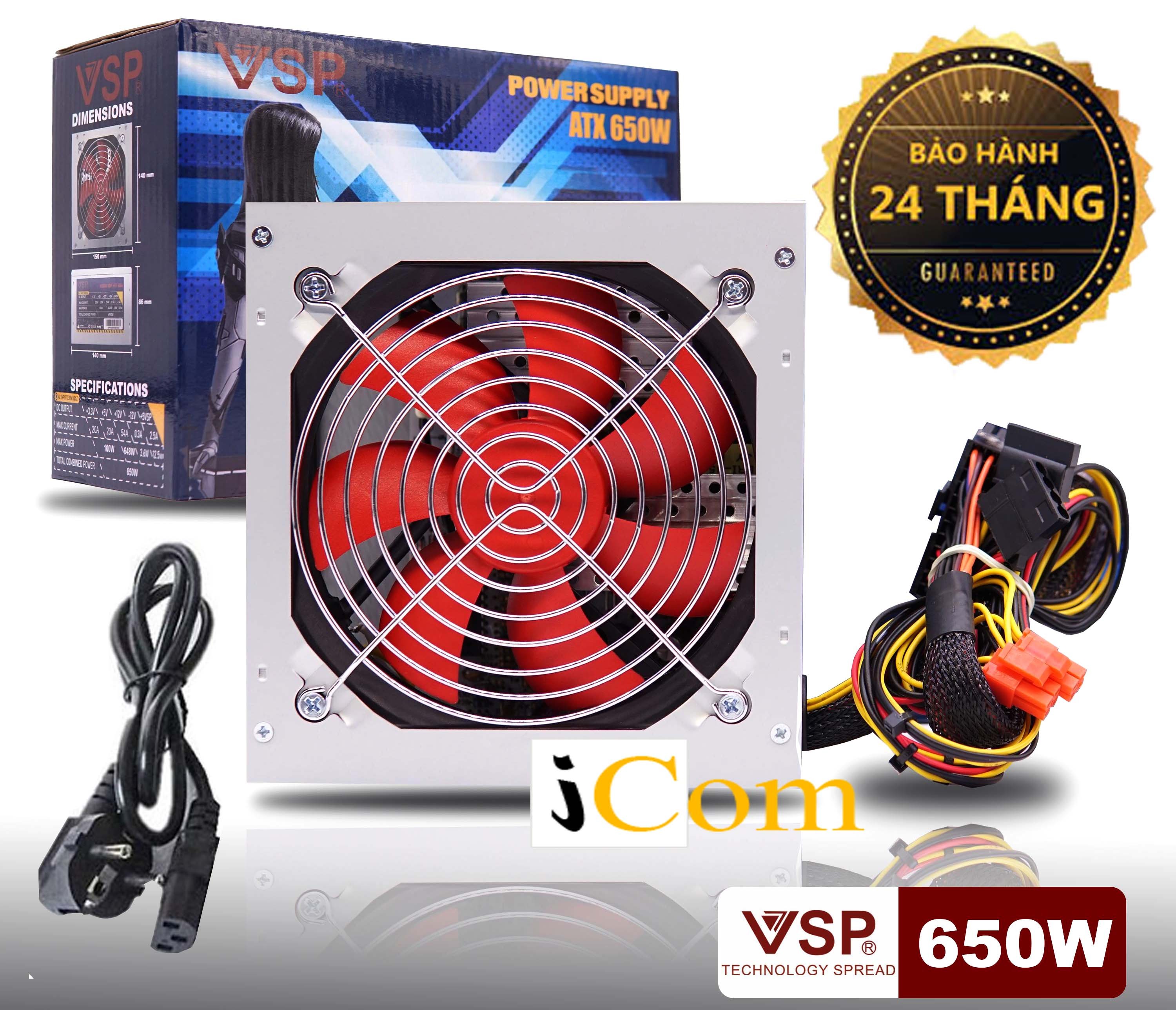 Nguồn Máy Tính VSP Vision ATX 650W (Mã SP: Vision ATX 650W 1)