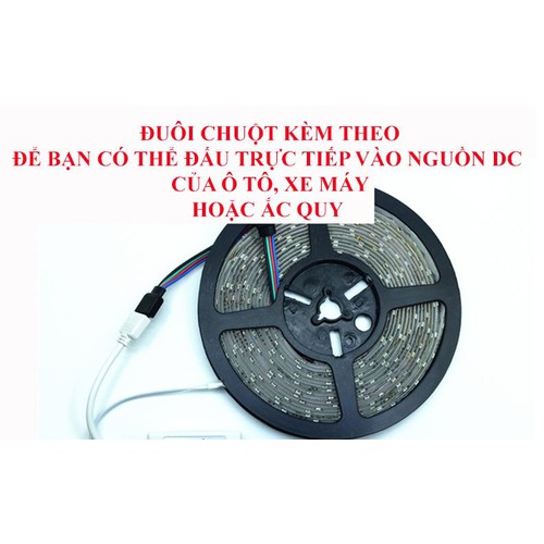 Cuộn Dây đèn Led dây dán RGB (Nhiều Màu) có remote 24 Key Điều Khiển Theo ý Muốn Dùng Cổng USB 5V