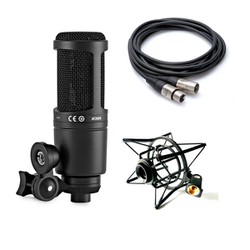 Micro hát thu âm AT2020- Mic phòng thu hát live AT2020 tặng kèm dây mic bảo hành 6 tháng