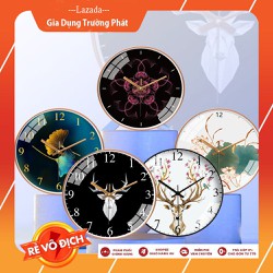 Đồng hồ treo tường kim trôi họa tiết sang trọng cao cấp
