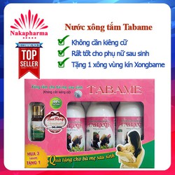 Nước xông tắm gội cho bà mẹ sau sinh Tabame - Giúp kháng khuẩn, sạch da, thư giãn phục hồi sau sinh, ngủ ngon hơn
