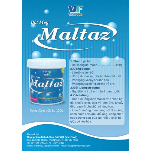 Men tiêu hóa Maltaz 120g Tăng hấp thu tinh bột dành cho bệnh nhân SUY DINH DƯỠNG, SUY KIỆT - MAZ01 2