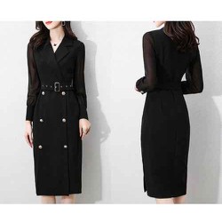 Đầm Cổ Vest Kèm Nịt
