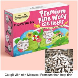 Cát gỗ viên nén Meowcat cho mèo (than hoạt tính)