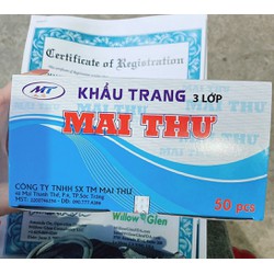01 Hộp khẩu trang y tế 3 lớp kháng khuẩn có logo (giấy chứng nhận)