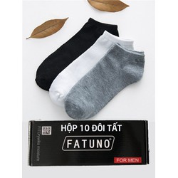 [Miễn ship-xem hàng-Loại đẹp-mềm mại-KHáng khuẩn] HỘP 10 đôi tất cổ ngắn chống hôi chân, phù hợp cả nam và nữ