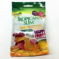 Kẹo cho người tiểu đường, ăn kiêng không đường Tropicana Slim Happy Fruit 80g (4 x 20g)- kẹo dẻo – TS0032
