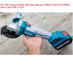 20V Máy mài góc không chổi than dùng pin 100mm Total TAGLI1002 Kèm 1 pin 2AH+ 1 Sạc – TAGLI1002 -3