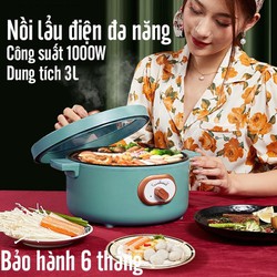 NỔI LẨU ĐIỆN ĐA NĂNG CHỐNG DÍNH - DUNG TÍCH 3 LÍT 1000W