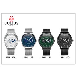 Đồng Hồ Nam JAH-117C Julius Homme Hàn Quốc Dây Thép (Xanh Lá)