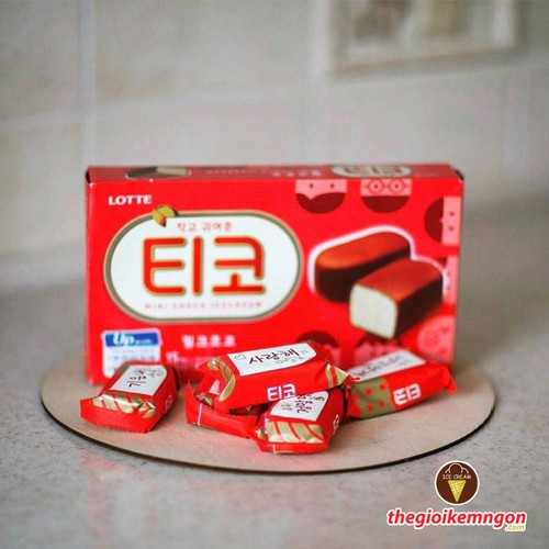 Kem viên Tico vị socola sữa Lotte Hàn Quốc - 510ml