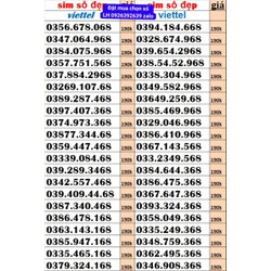 sim viettel lộc phát 68 số đẹp giá rẻ