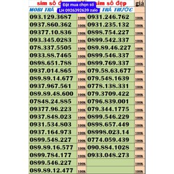 sim mobi trả trước số đẹp giá rẻ chỉ 100k