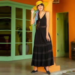 >> BÁO GIÁ ĐẦM MAXI HOA ĐẦM DÀI TRỄ VAI THỜI TRANG THIẾT KẾ HITY DRE125 (IN LÁ XANH) | Shopee Lazada Sendo Tiki mới nhất 172 Đầm Maxi Đầm Đi Chơi Thời trang thiết kế Hity DRE098 Hai Dây (Đen Huyền Bí)
