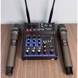 Mixer Bluetooth G4 tặng kèm 2 mic không dây hát cực hay