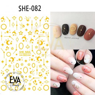 Decal Dan Mong Tay 3d Nail Sticker Hoạ Tiết Ngoi Sao Va Chom Sao Starry Sky Nhũ Vang She0 Miếng Dan Trang Tri Mong Kcityshop Com