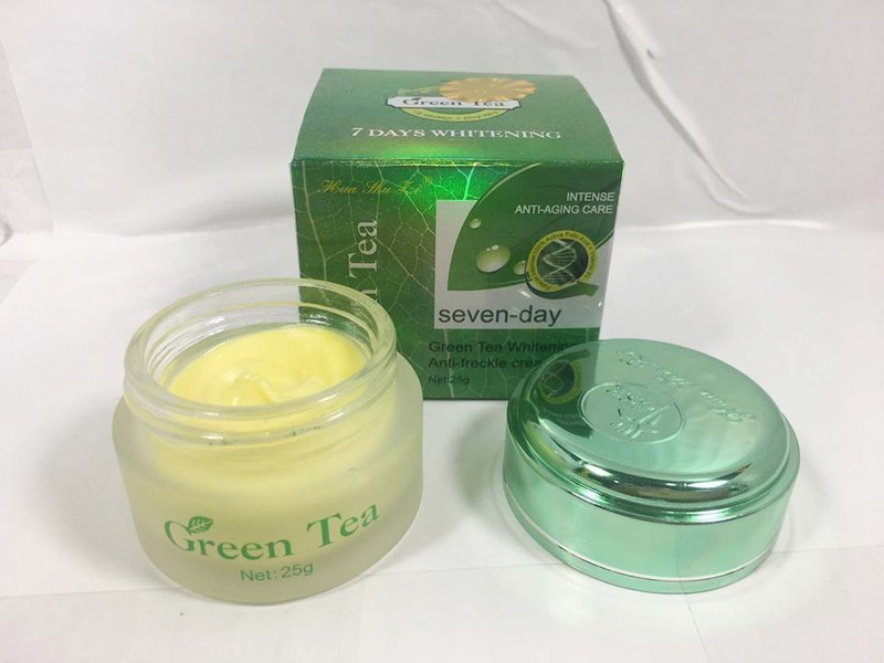 Hình ảnh Combo 2 hộp kem trị nám trắng da trà xanh GREEN TEA