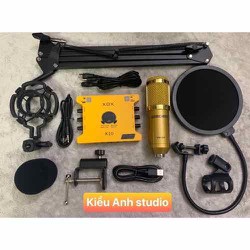 Bộ livestream thu âm cao cấp Xox k10 bản kỉ niệm 2020 và mic bm 900 woaichang
