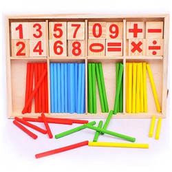Bộ que tính tập đếm, dụng cụ học toán bằng gỗ cho bé Bộ que tính tập đếm, dụng cụ học toán bằng gỗ cho bé