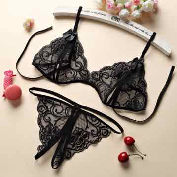 Bộ đồ lót ren sẻ đáy - BL21 7