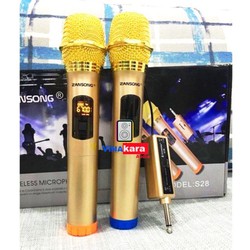 Bộ 2 Micro Không Dây ZANSONG S28 Sóng UHF Wireless Dành Cho Amly Loa Kéo